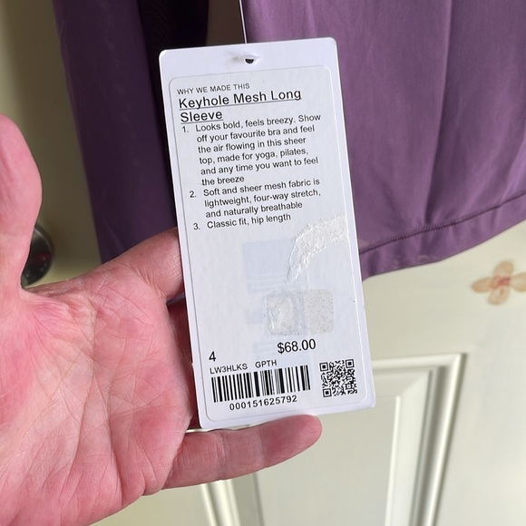 Lululemon Keyhole Mesh L/S shirt - Picture 3 of 6